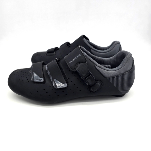 Shimano RP3 Road Cycling Shoes Black Men's 9 Size 42 Clipless SPD-SL Cleats - Picture 1 of 11